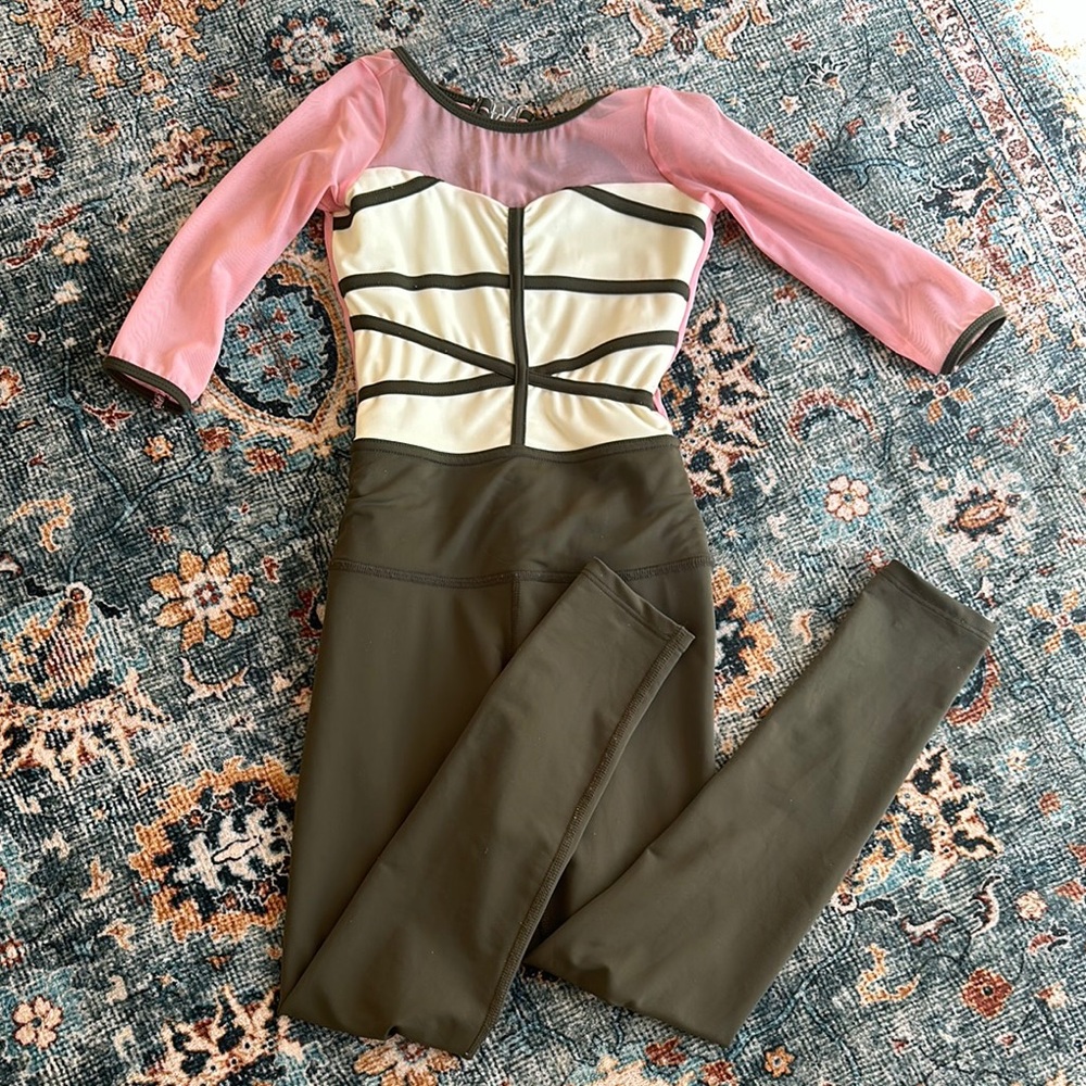 Stylish Pink and Black Jumpsuit
